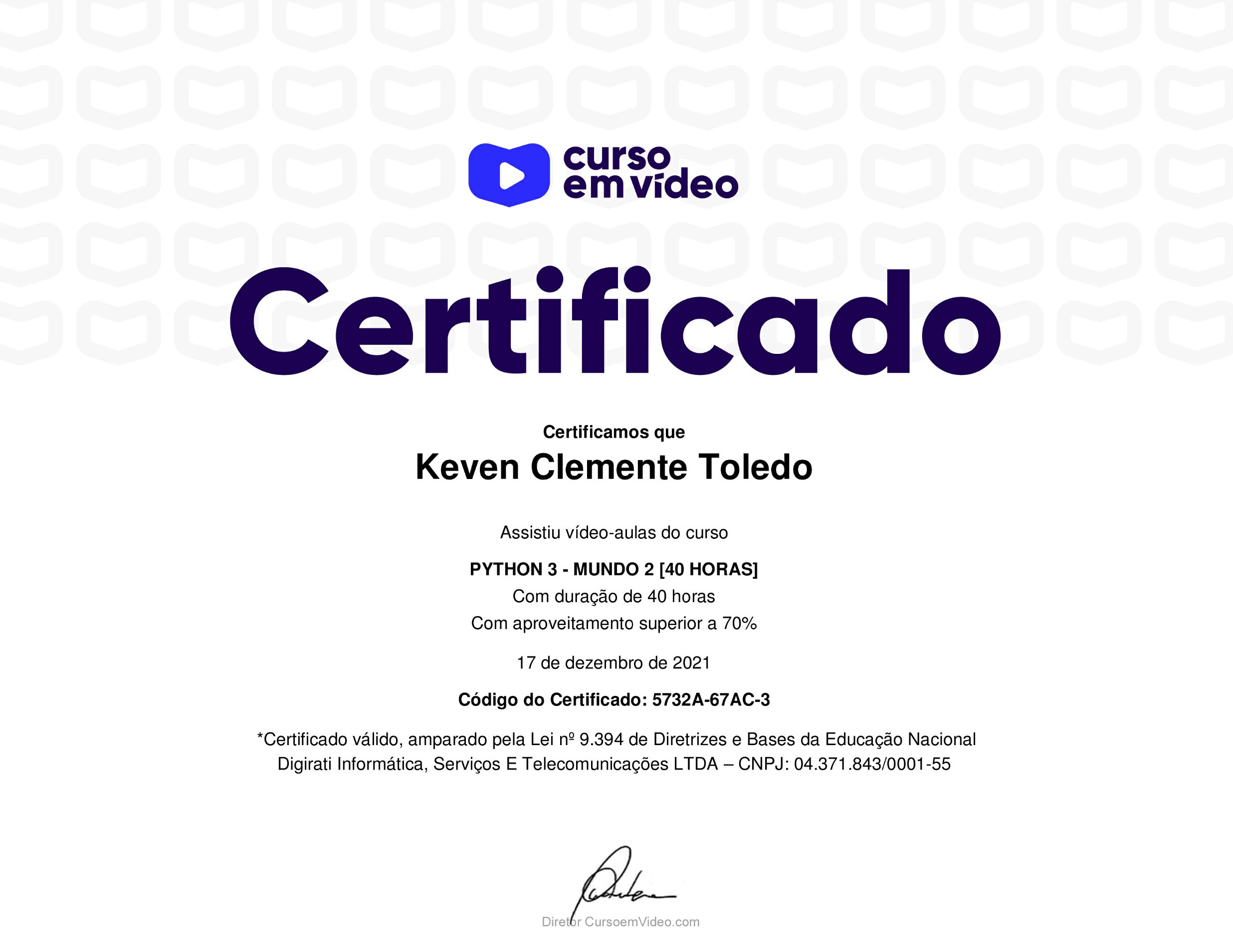 Certificado Python 3